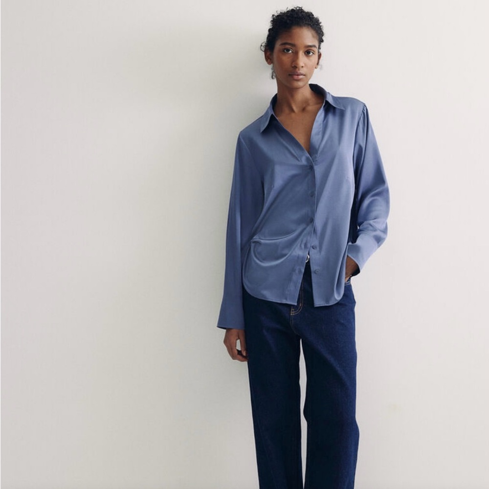 H&M Blue Button-Up Shirt